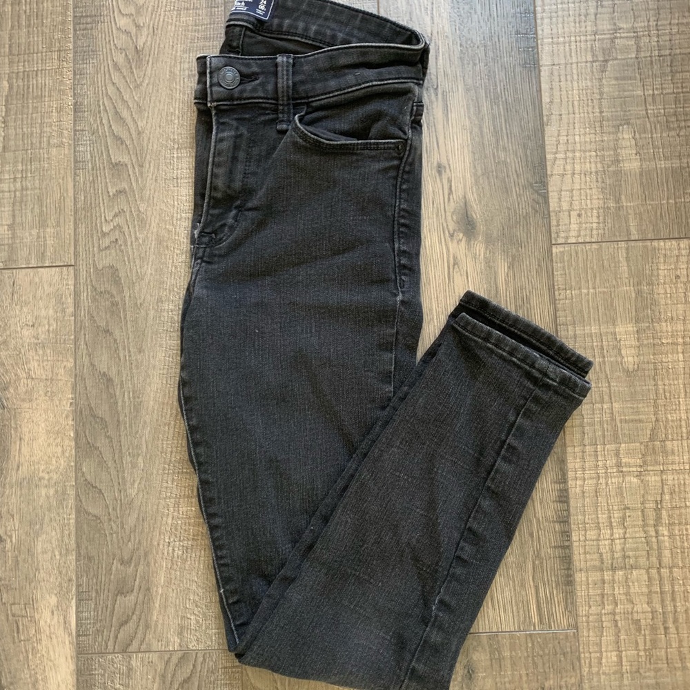 abercrombie black ankle jeans